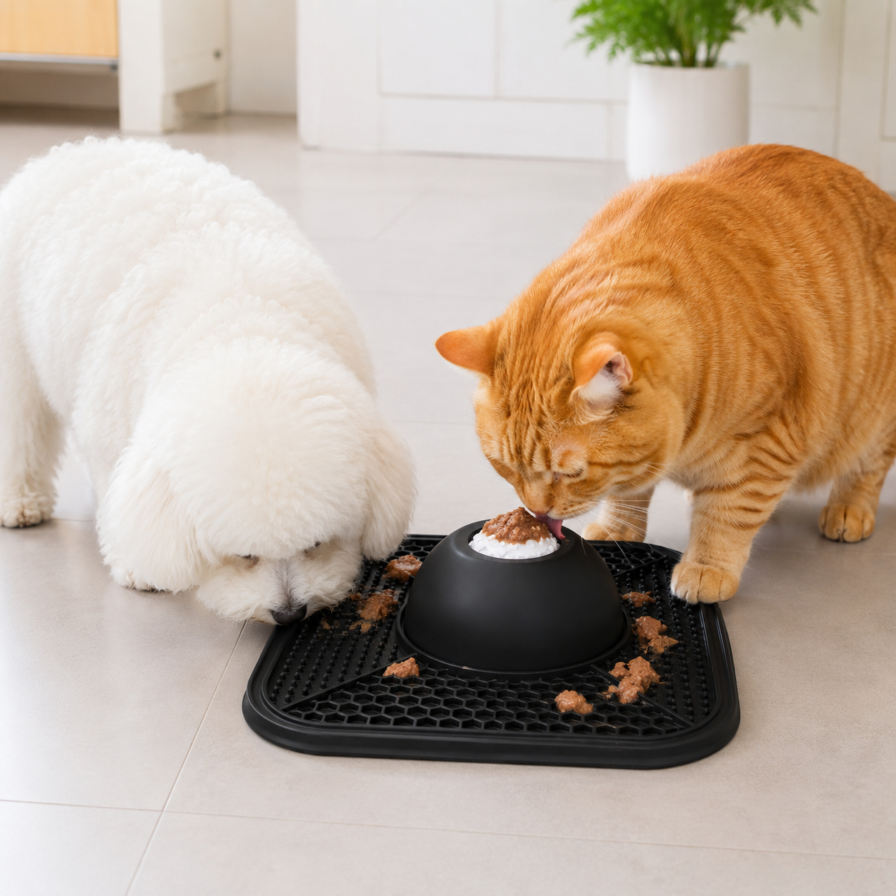LittleFurBuddy - Essential Slow Feeder Lick Mat 2-in-1 for Cats & Dogs